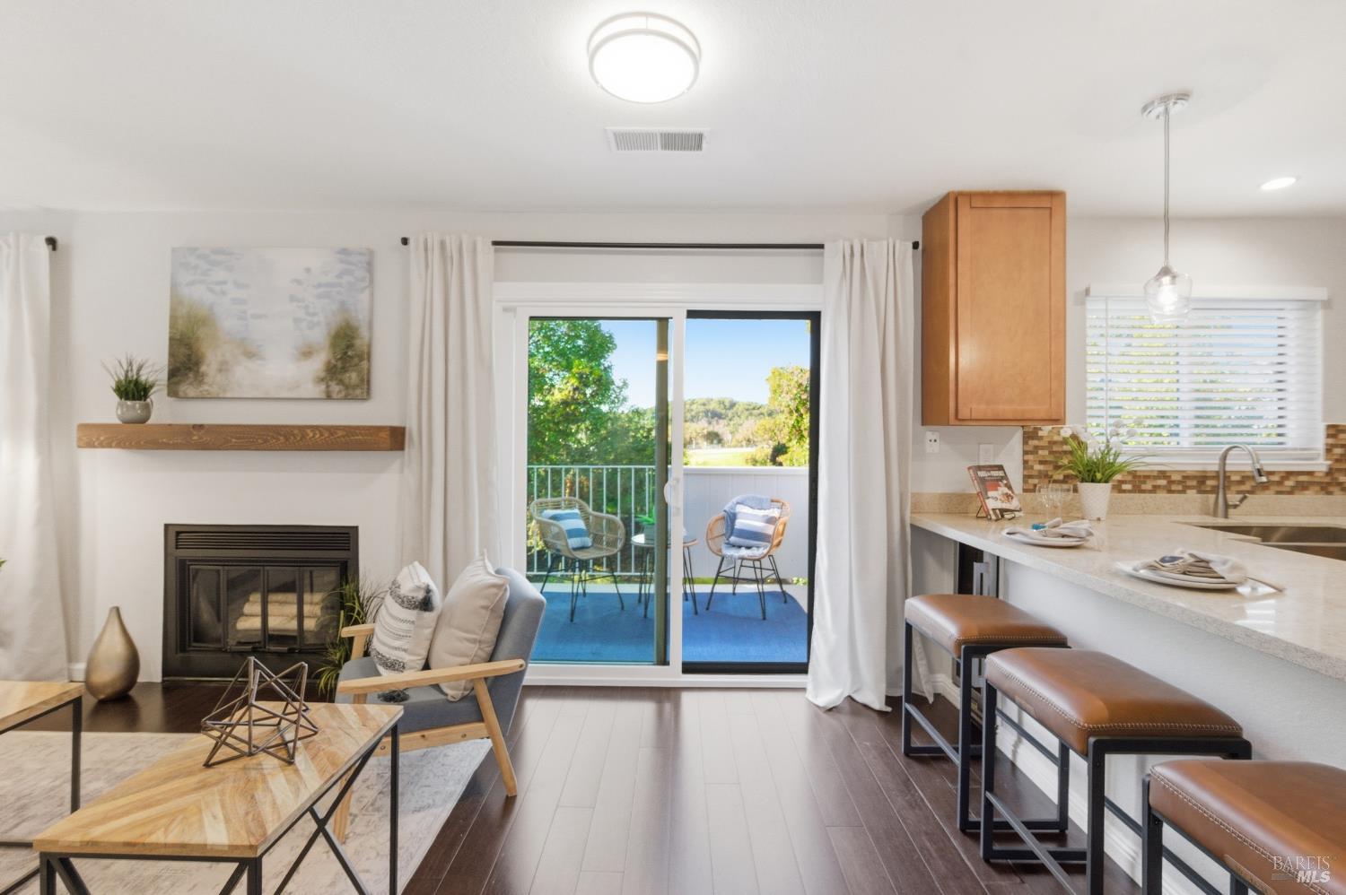 74 Hector Lane Novato, CA 94949 - Photo 19 of 32 a view of a livingroom with furniture and a fireplace