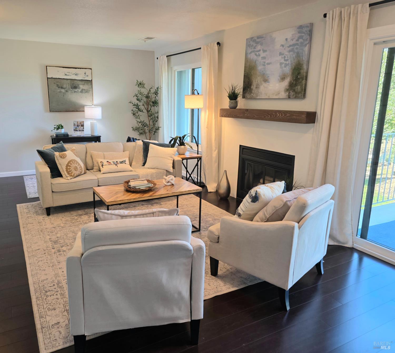 74 Hector Lane Novato, CA 94949 - Photo 10 of 32 a living room with furniture and a fireplace