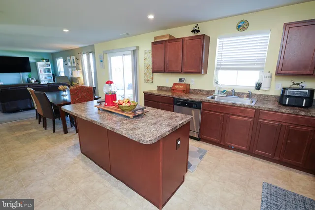 a bathroom with a shower and a door