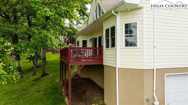 a view of a large building with a flower plants