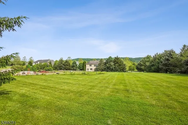a view of an ocean from a yard