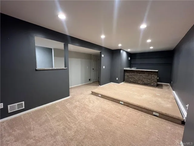 a large space with a couch
