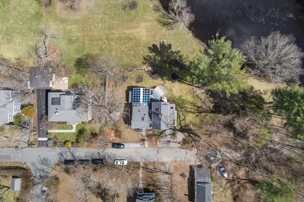 30 South River Street Wellesley, MA 02482 - Photo 29 of 29 a aerial view of a house with a yard