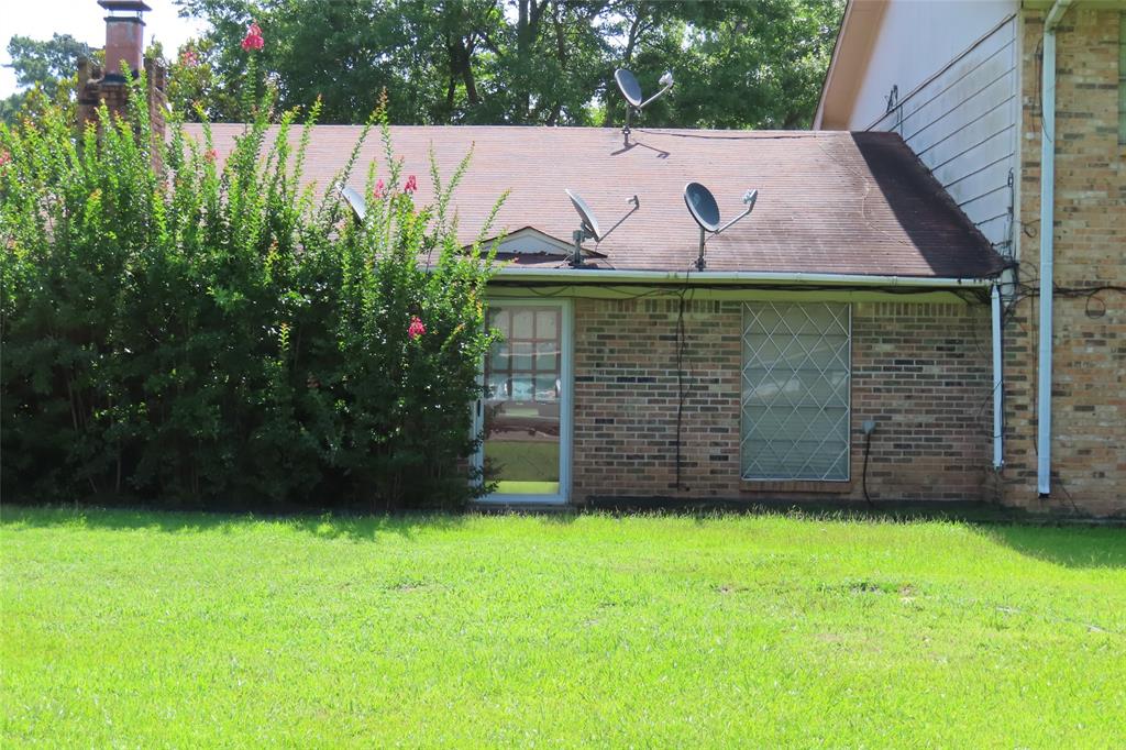 a view of a backyard