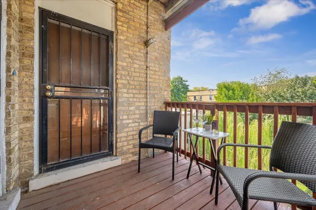 a view of a chairs in balcony