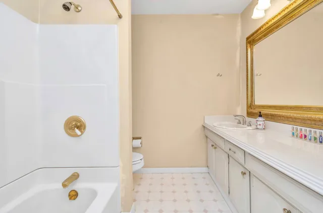 a bathroom with a sink and a tub