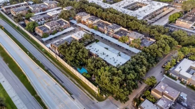 an aerial view of a city