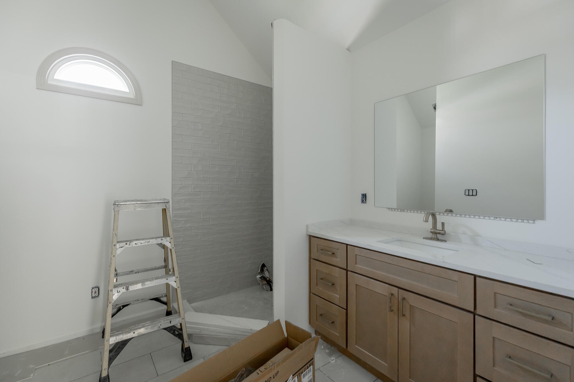 1618 Gunston Hall Road Hixson, TN 37343 - Photo 20 of 25 a bathroom with a granite countertop sink and a mirror