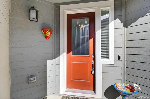a front view of a house with a hallway