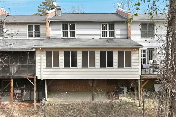 a front view of a house with a balcony