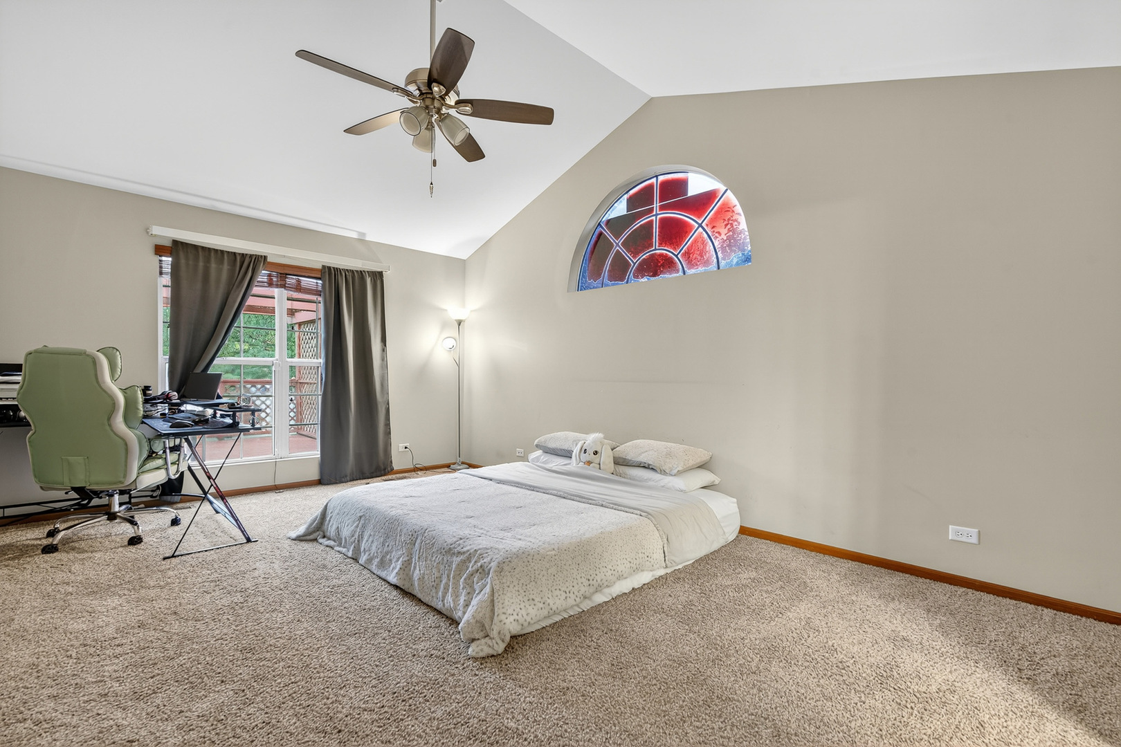 255 Braemar Bolingbrook, IL 60440 - Photo 18 of 36 a bedroom with a bed and a chandelier