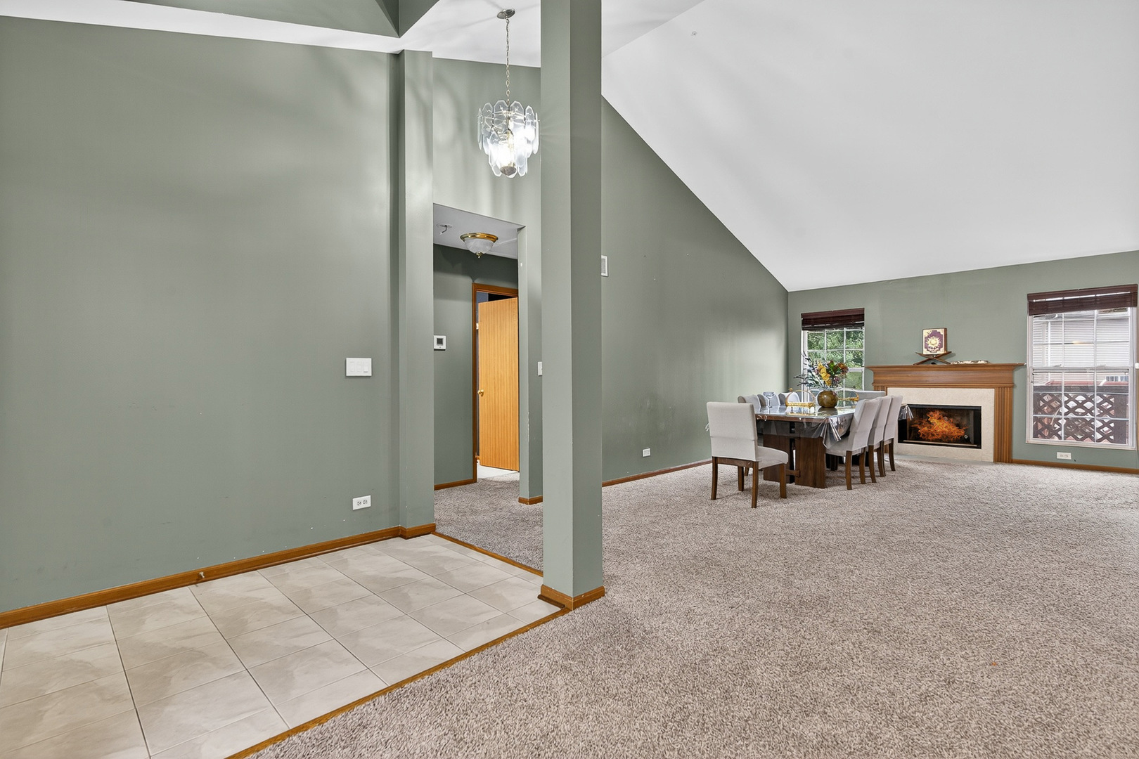 255 Braemar Bolingbrook, IL 60440 - Photo 7 of 36 a view of livingroom with furniture and a fireplace
