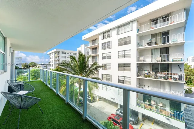 a view of a city from a balcony