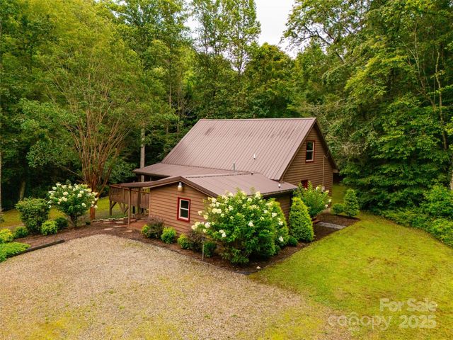 a view of a yard with a trees