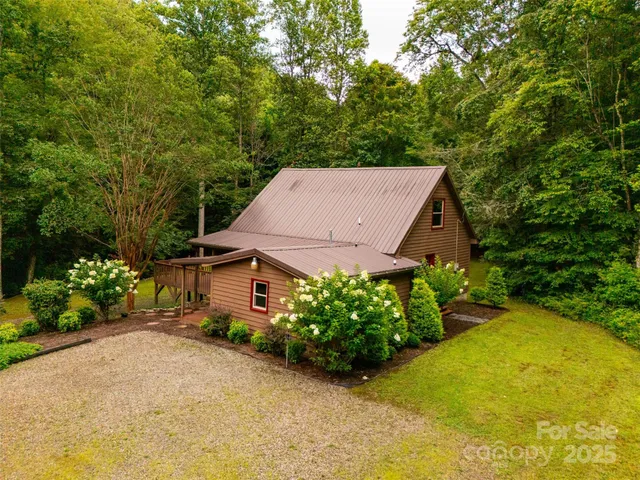 a view of a yard with a trees