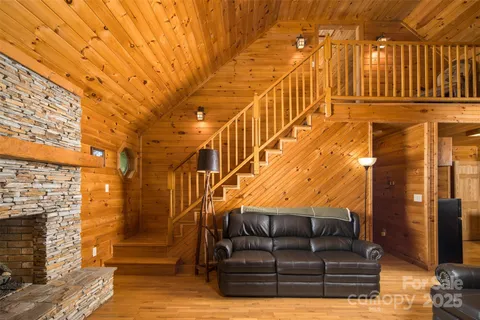a view of a balcony with furniture