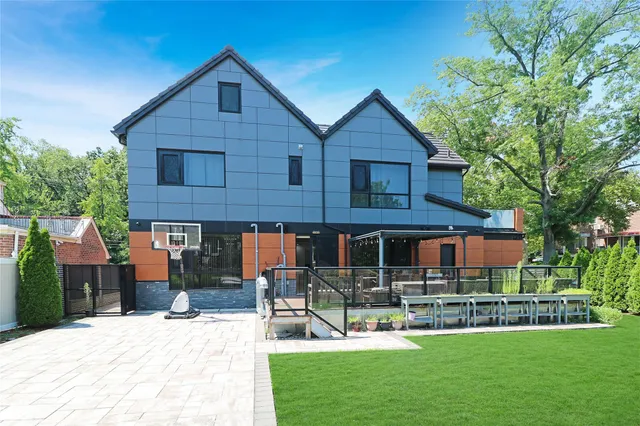 a outdoor view with a sitting space