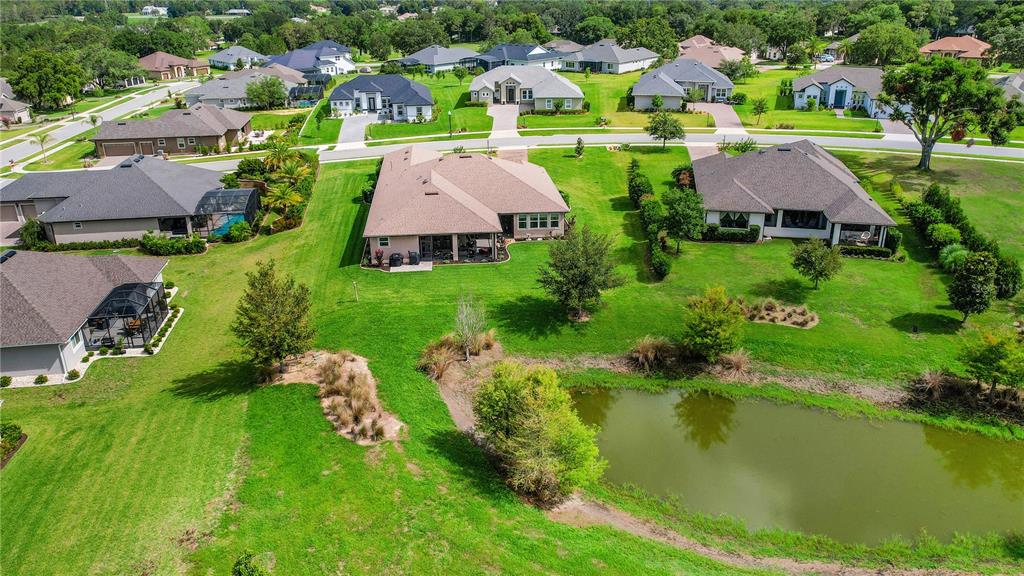 6008 Apex Way Lady Lake, FL 32159 - Photo 71 of 93 an aerial view of residential houses with outdoor space and lake view