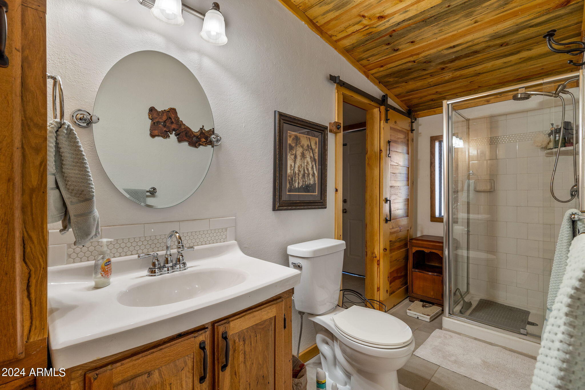 2906 Red Cinder Road Heber, AZ 85928 - Photo 22 of 44 a bathroom with a sink toilet and shower