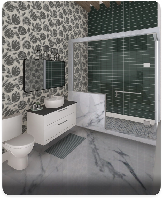 9 Central Street, Unit 602 Lowell, MA 01852 - Photo 11 of 14 a bathroom with a sink and a toilet