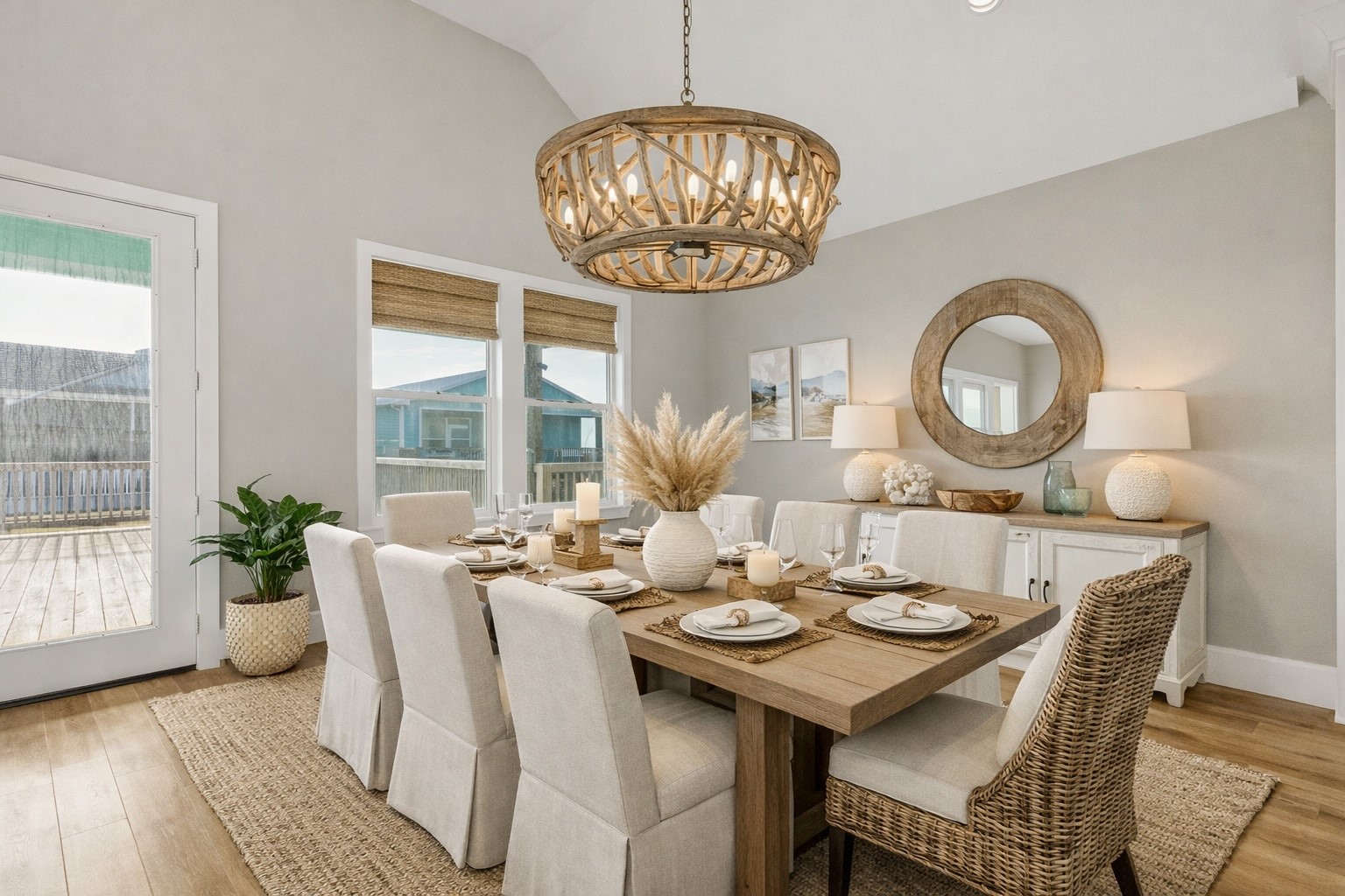 591 Pompano Lane Freeport, TX 77541 - Photo 2 of 23 a view of a dining room with furniture window and outside view