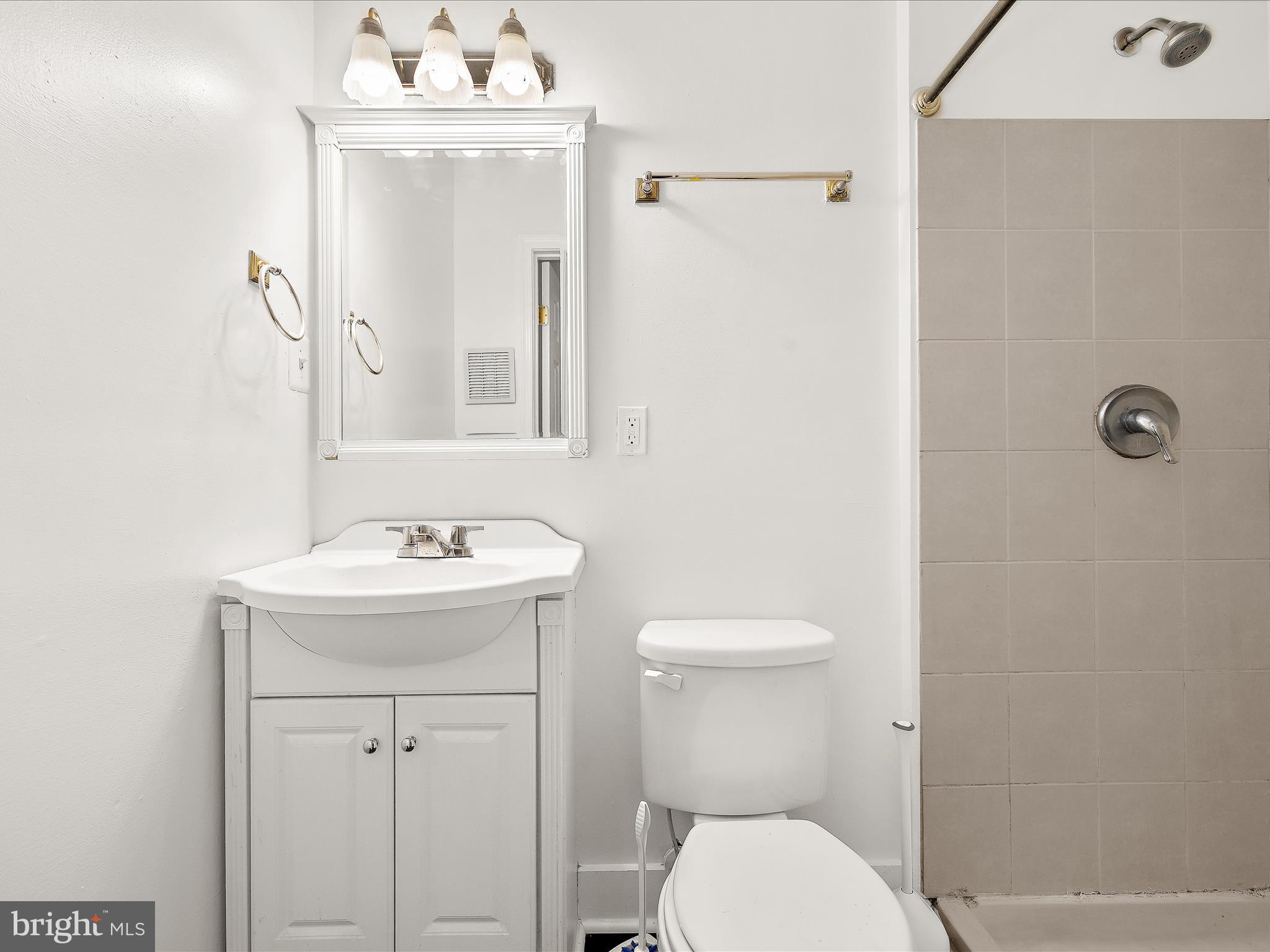 1313 Patapsco Street Baltimore, MD 21230 - Photo 11 of 30 a bathroom with a sink a toilet and mirror