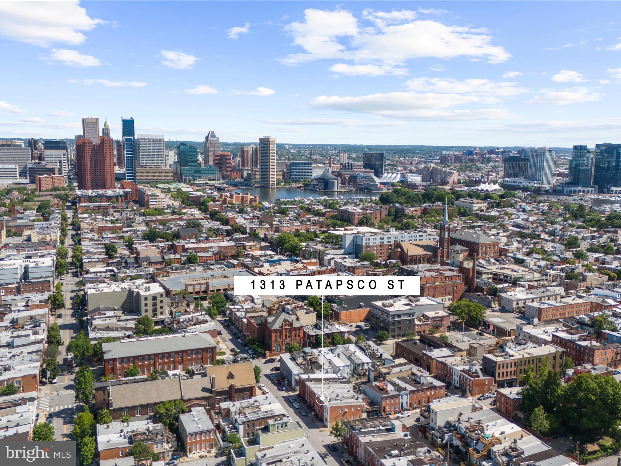 1313 Patapsco Street Baltimore, MD 21230 - Photo 4 of 30 an aerial view of a city with lots of residential buildings