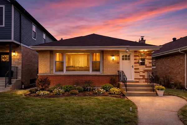 a front view of a house