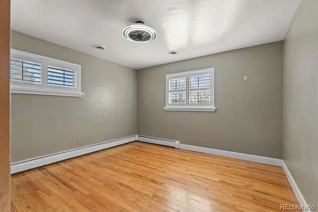 an empty room with a window