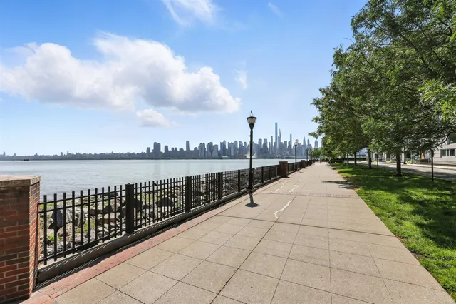 a view of a city street from a building