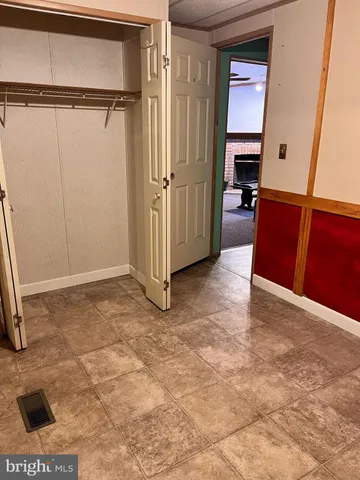 a view of a room with door