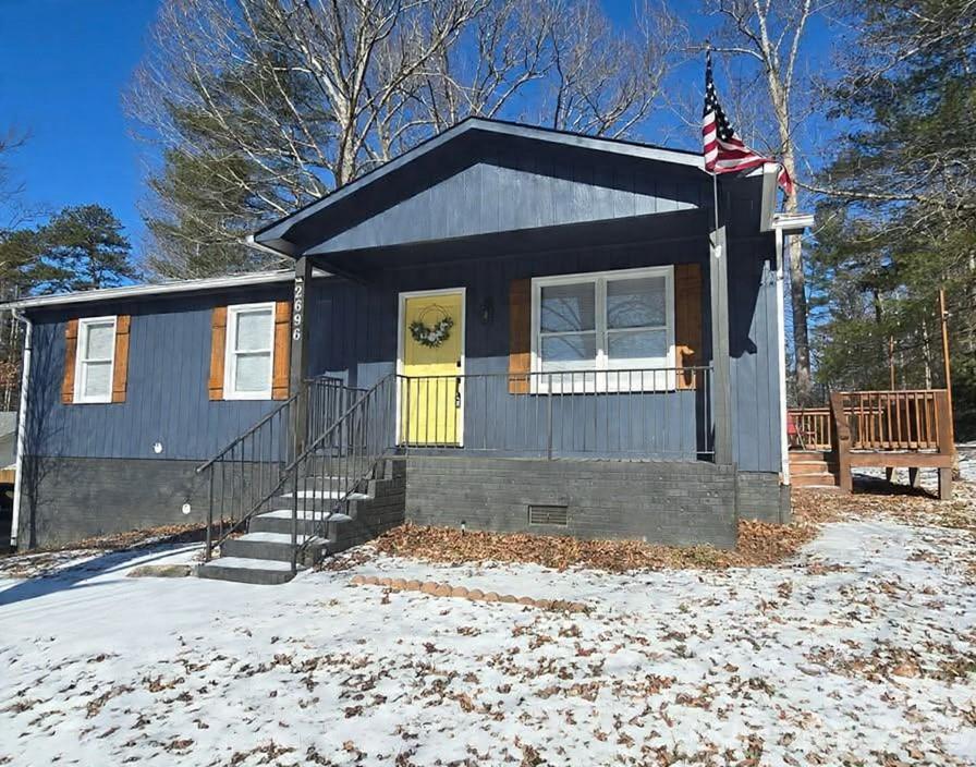 a front view of a house