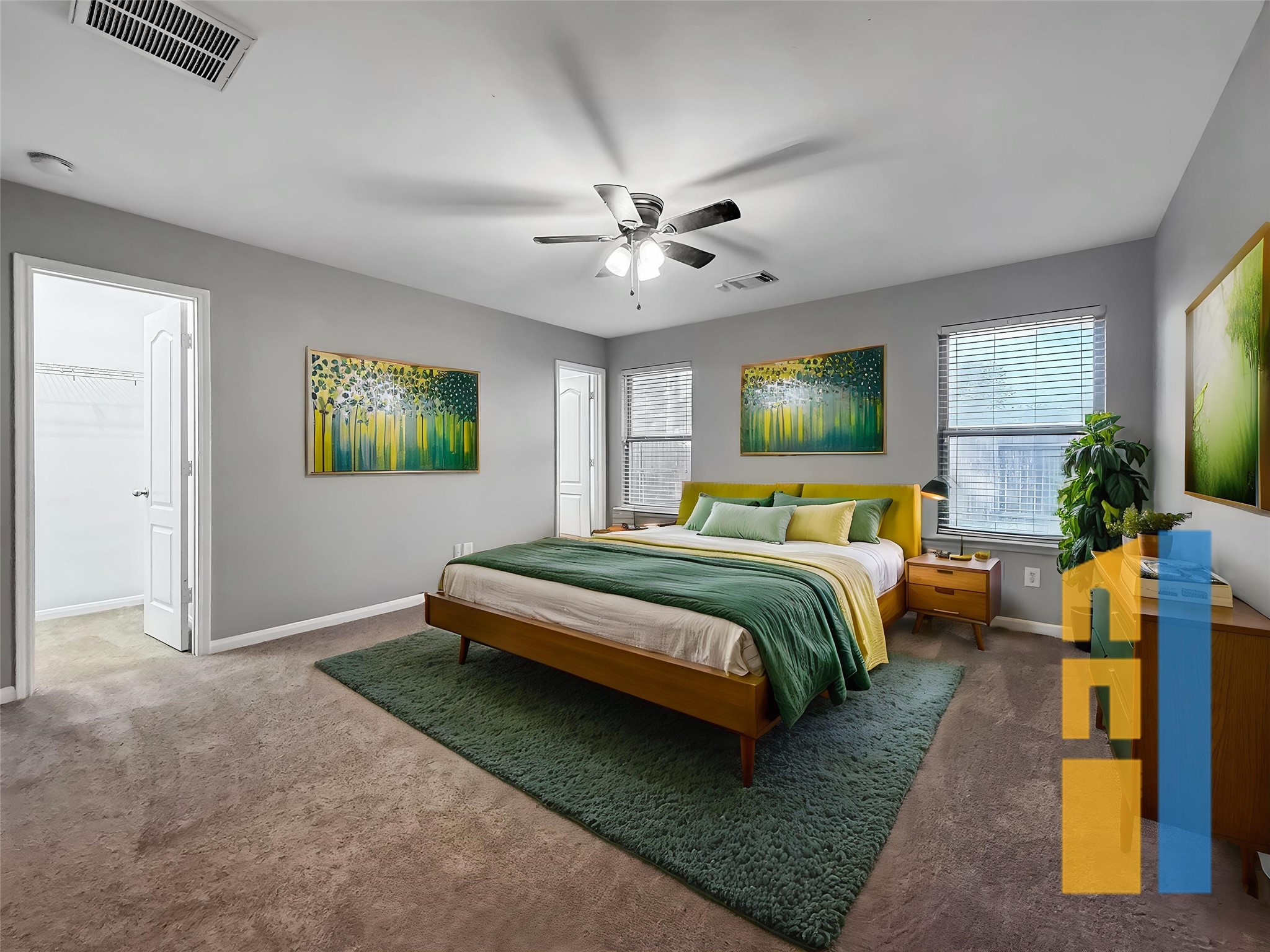 29566 North Legends Bend Drive Spring, TX 77386 - Photo 2 of 21 Discover the inviting charm of this virtually staged primary bedroom, offering a serene retreat with modern decor and ample natural light.