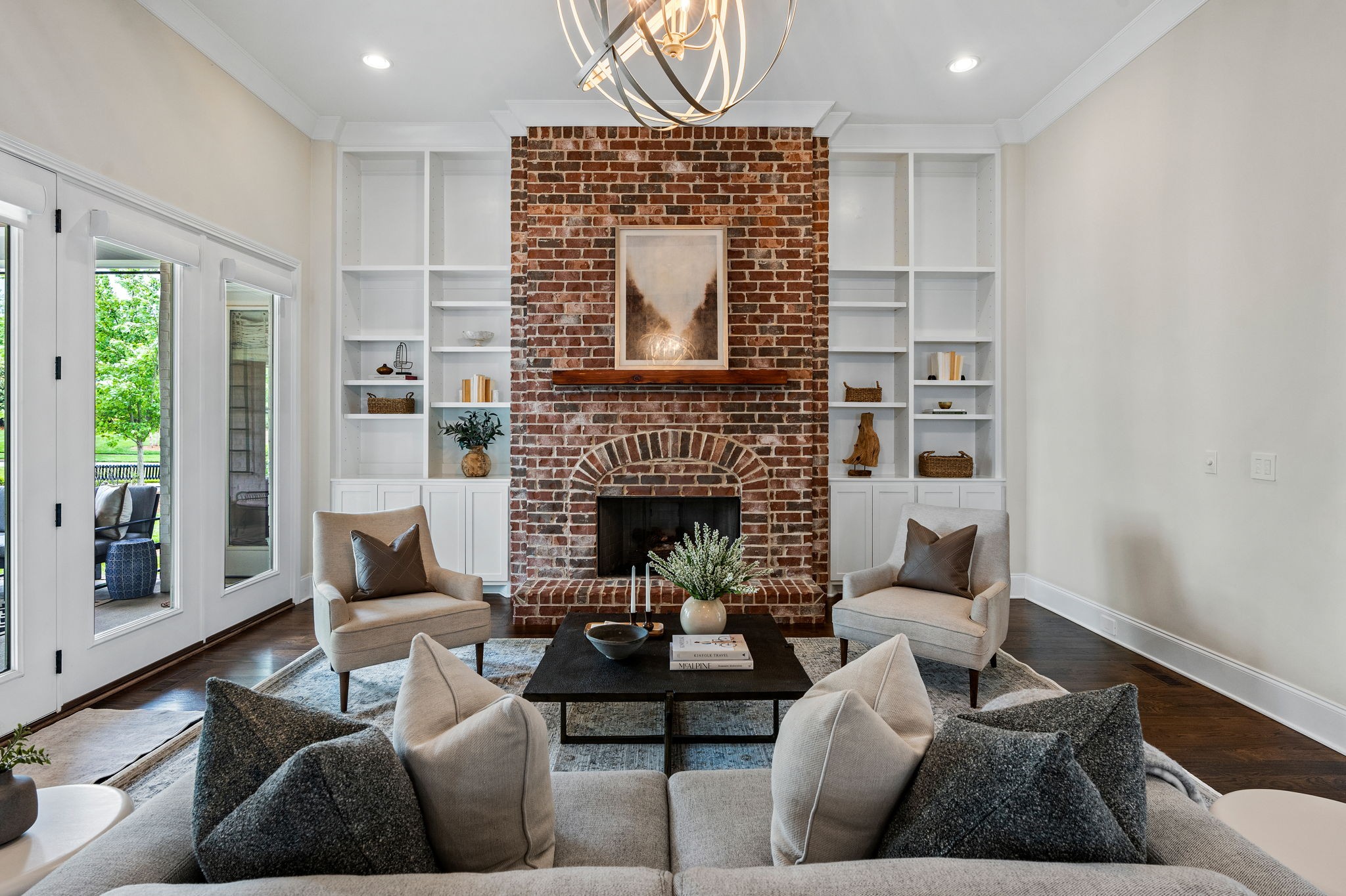 4048 General Martin Lane Franklin, TN 37064 - Photo 12 of 57 a living room with furniture and a fireplace