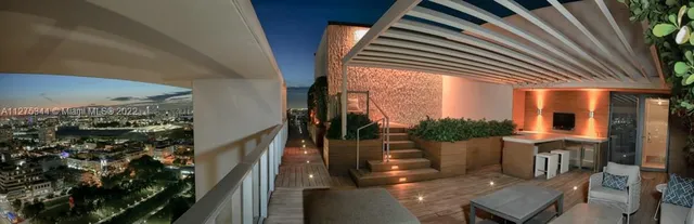 a view of city from balcony