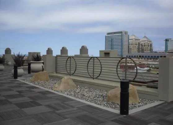 a view of roof with furniture