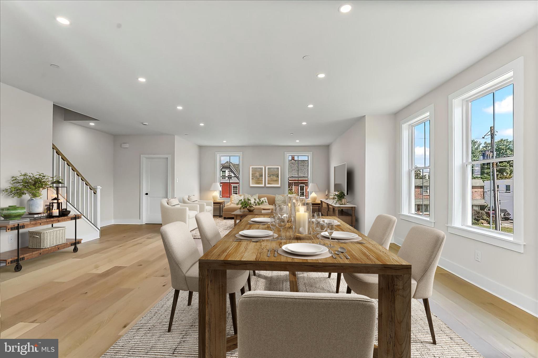 738 South Matlack Street West Chester, PA 19382 - Photo 5 of 23 a view of a dining room with furniture window and wooden floor
