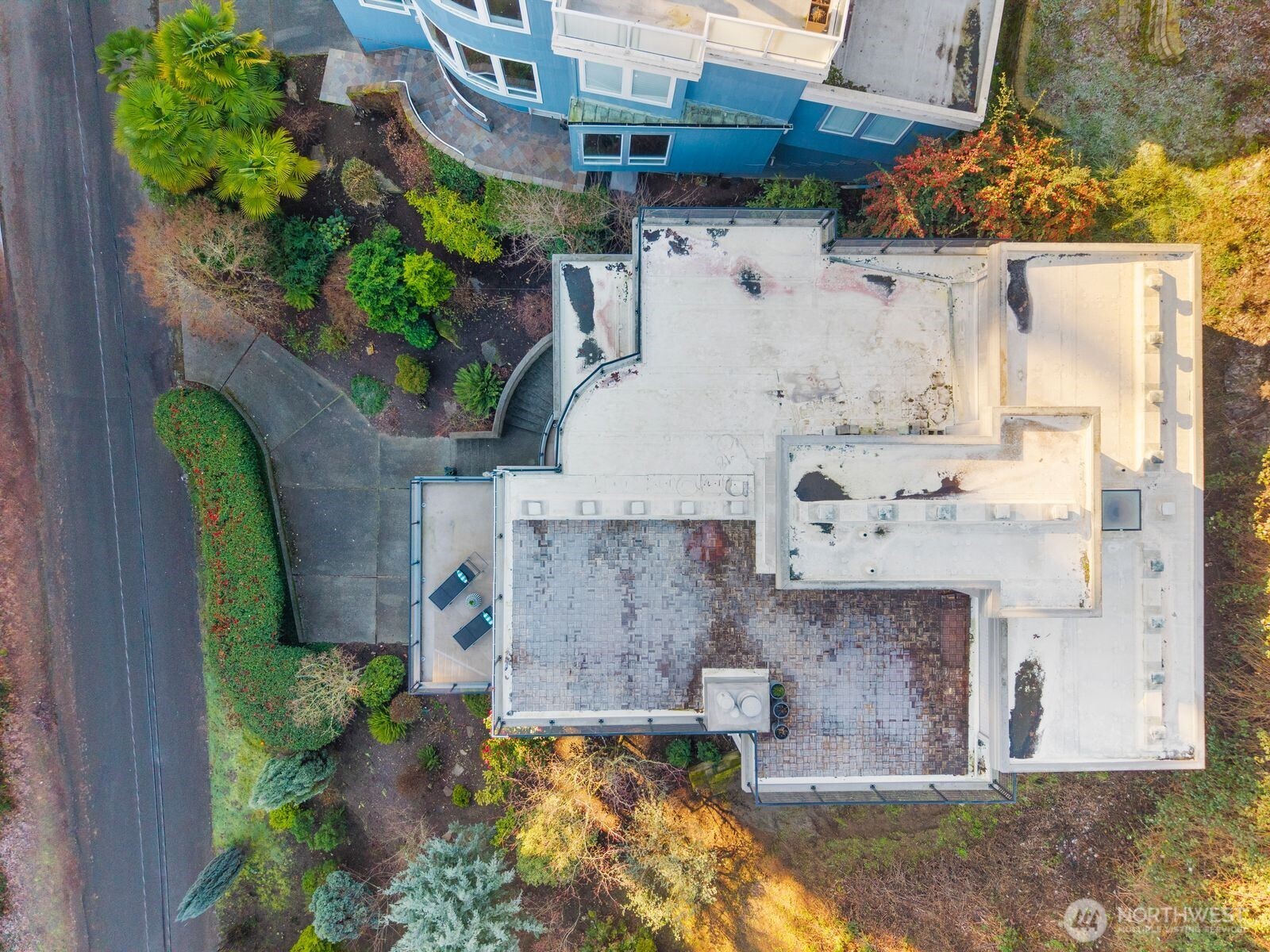 1717 Ferry Avenue Southwest Seattle, WA 98116 - Photo 31 of 37 an aerial view of a house with a swimming pool