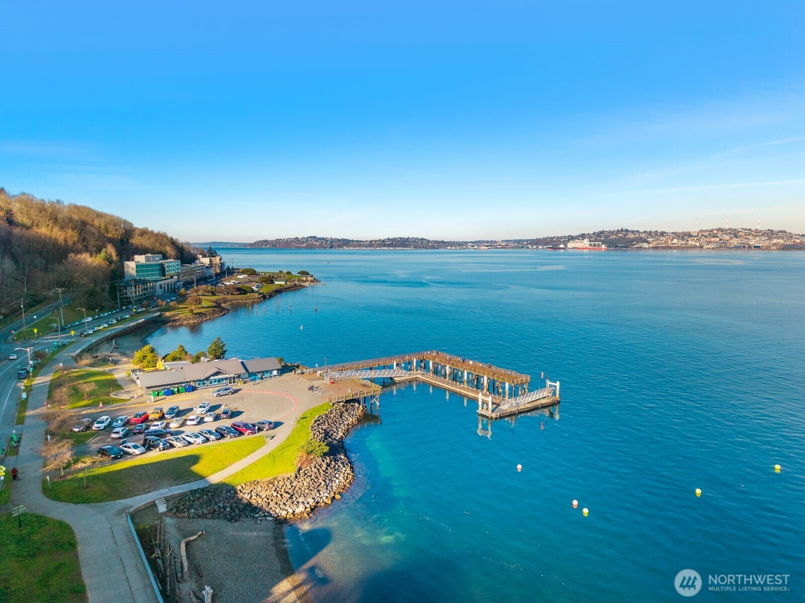 1717 Ferry Avenue Southwest Seattle, WA 98116 - Photo 34 of 37 an aerial view of a house with a ocean view