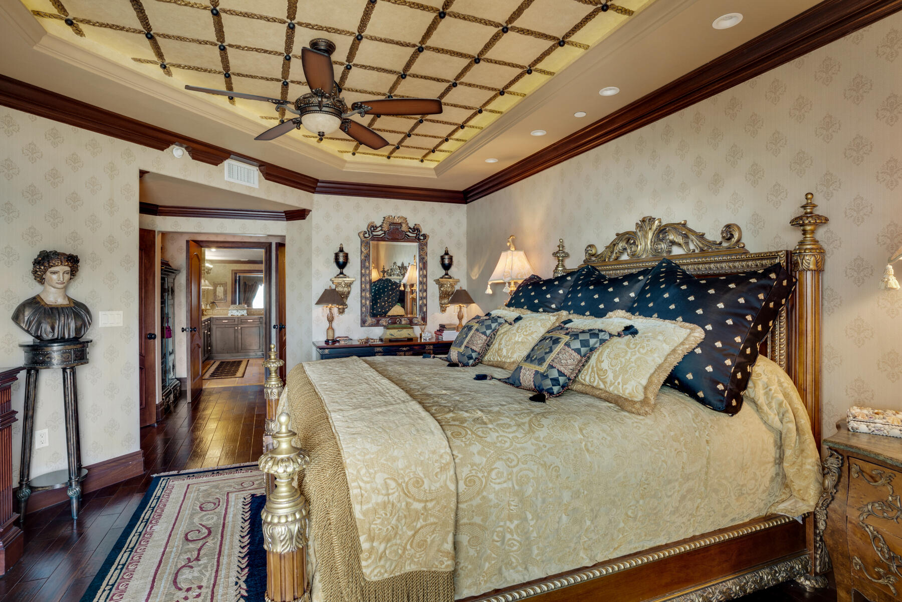 770 Harbor Boulevard, Unit 3E Destin, FL 32541 - Photo 16 of 44 a bed room with a bed and a chandelier