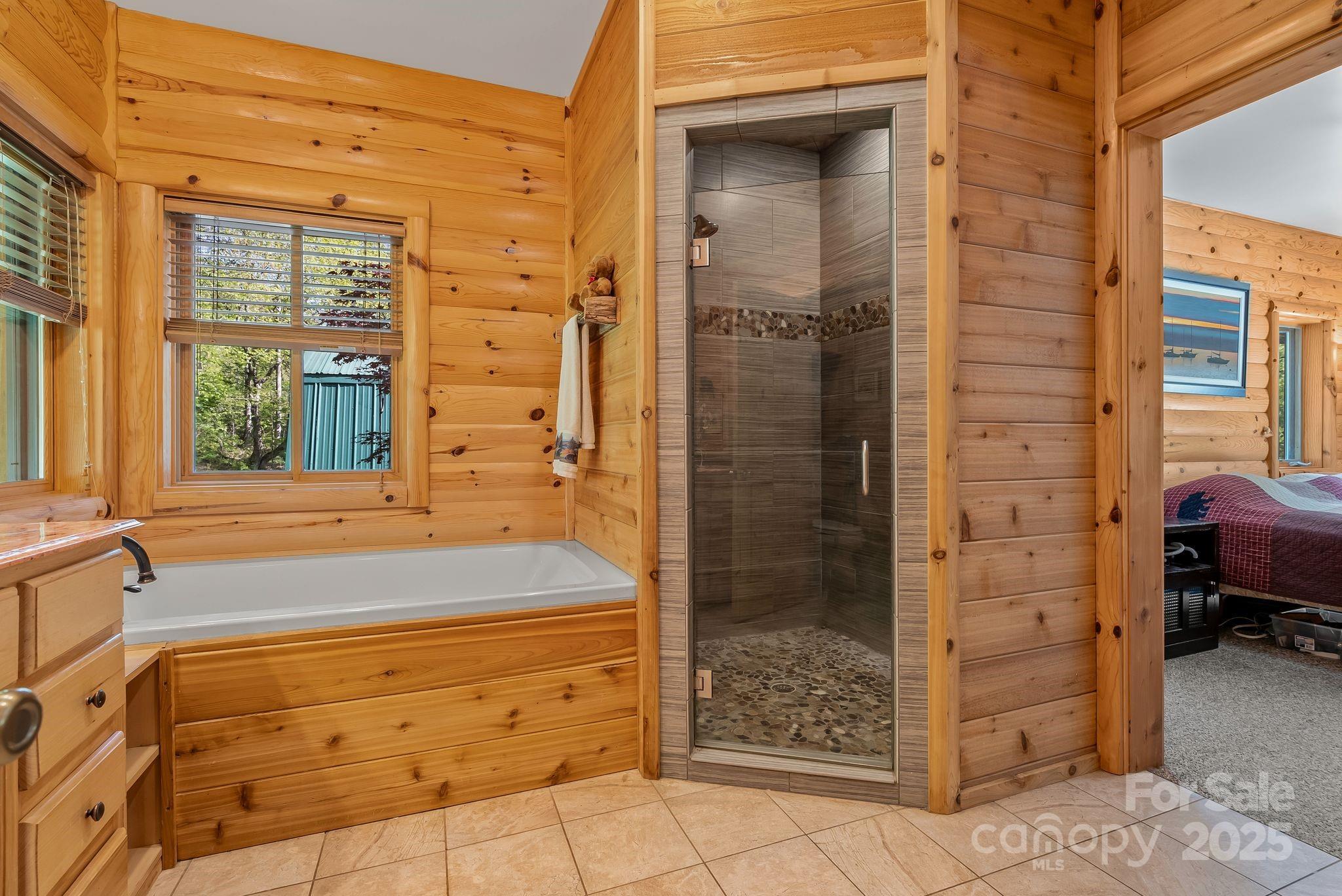 1104 Long Br Road Marshall, NC 28753 - Photo 22 of 45 a bathroom with a bathtub and shower