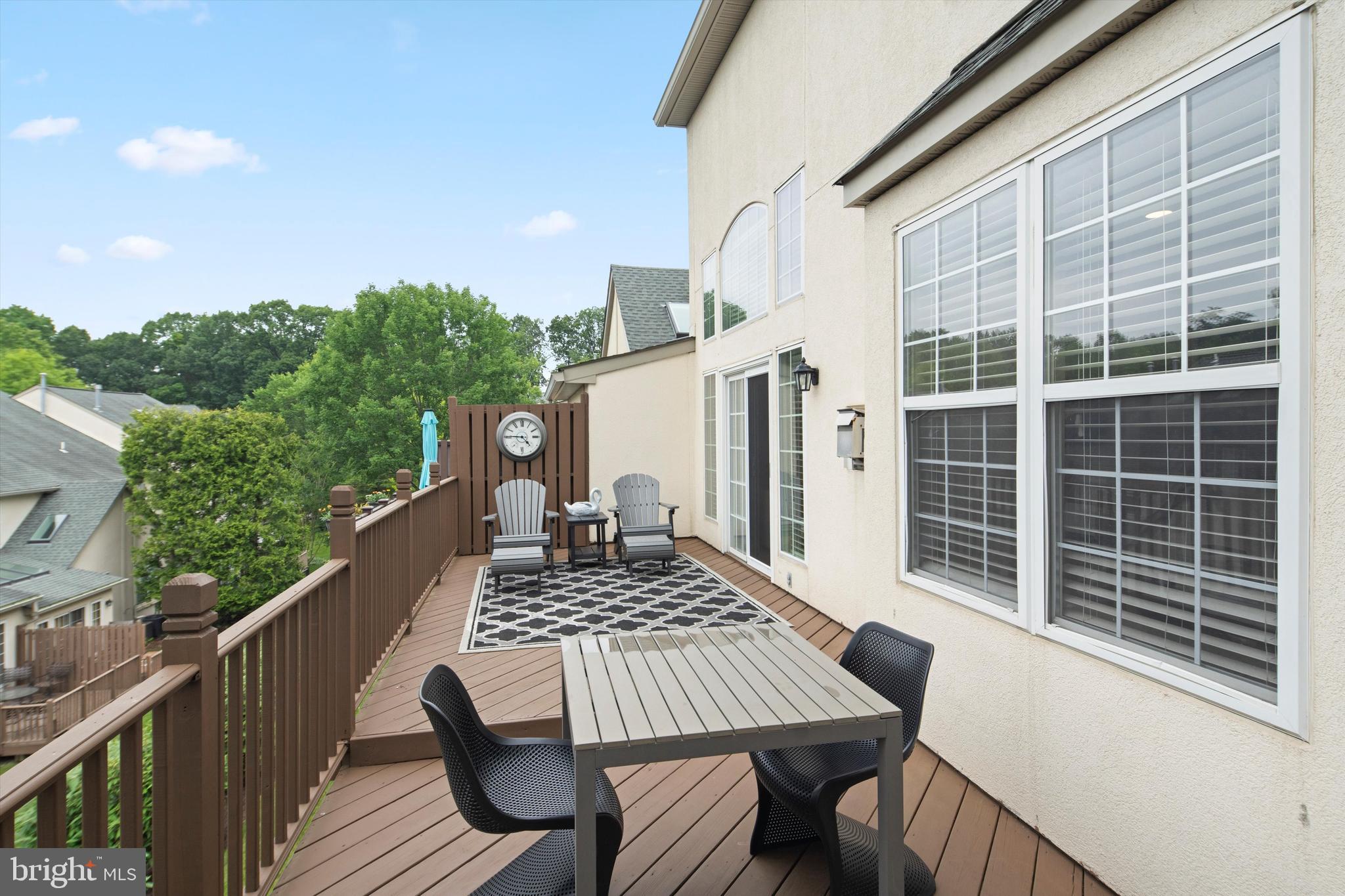 1149 Brian's Way Wayne, PA 19087 - Photo 10 of 37 a view of a patio with table and chairs with wooden floor and fence