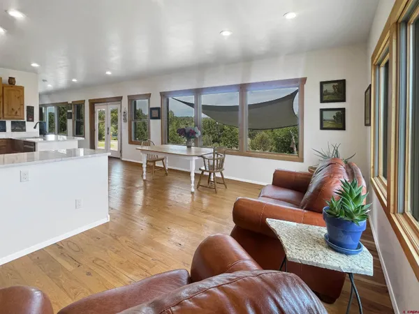 a view of an ocean from a yard