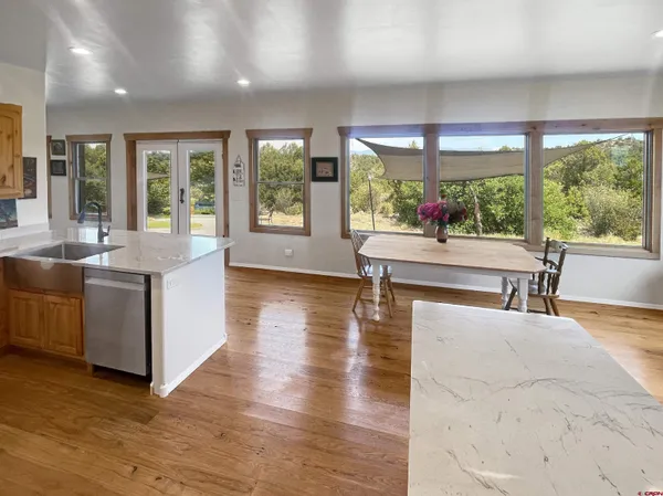 a view of ocean from a beach