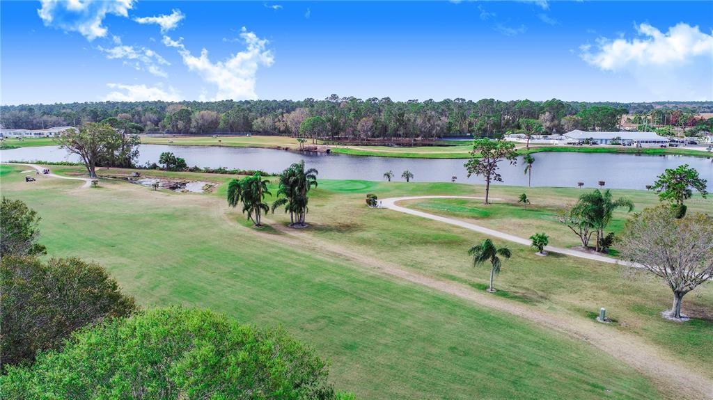 447 Pine Loop Frostproof, FL 33843 - Photo 19 of 20 a view of a lake with a yard and mountain