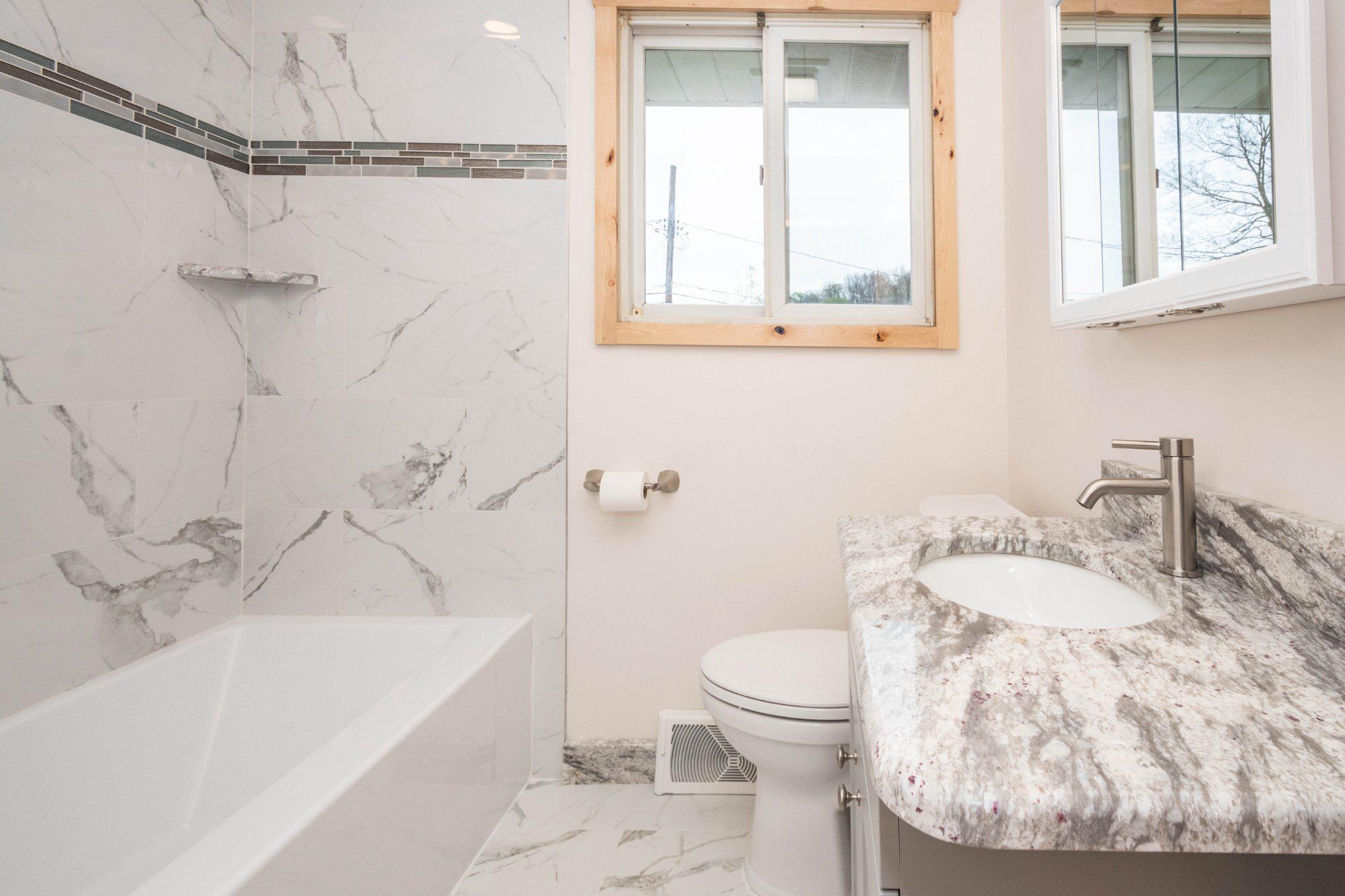 2155 Jennings Road Grantsville, MD 21536 - Photo 20 of 39 Elegant marble bathroom with natural light