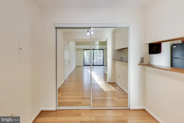 an empty room with a window