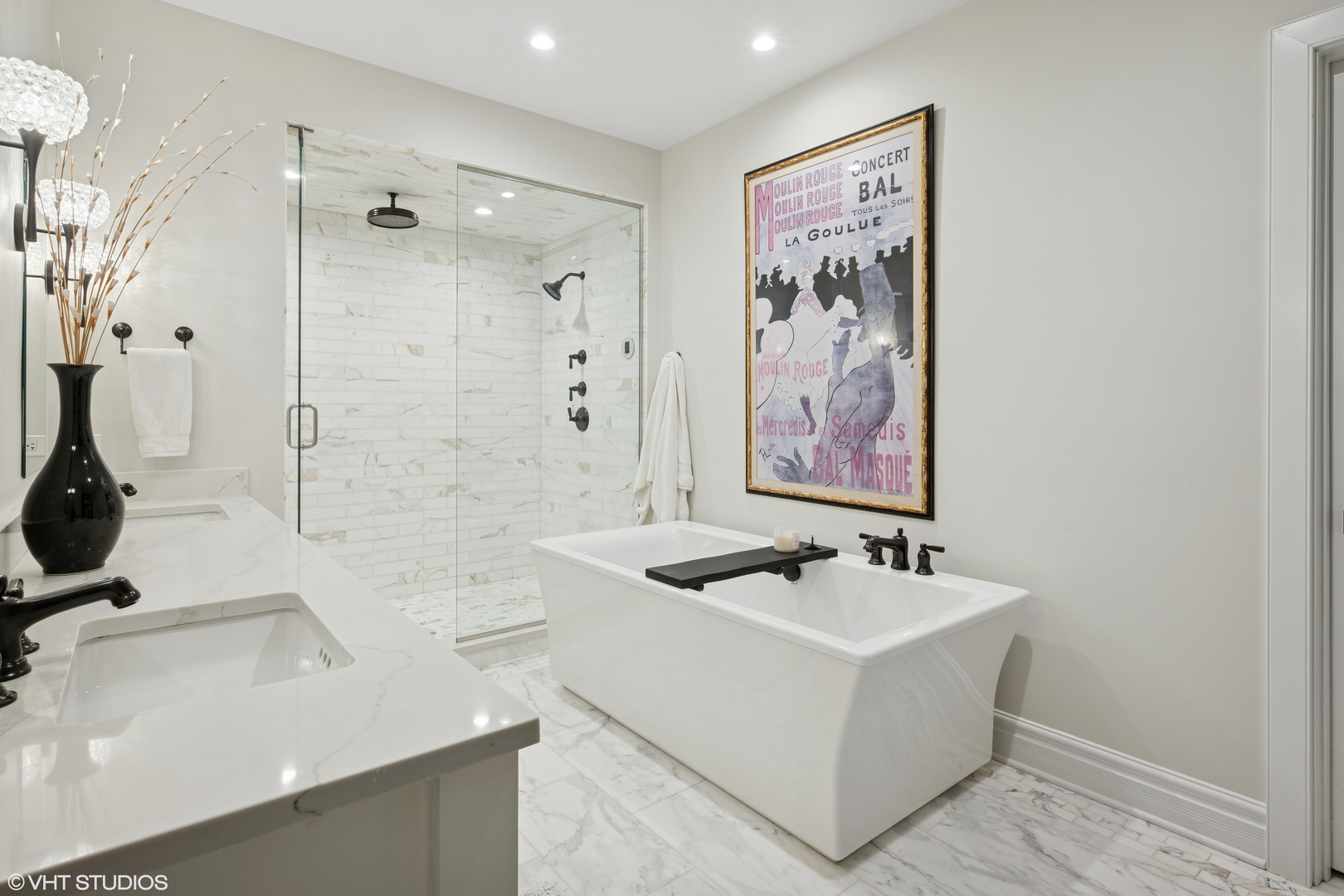 1851 North Halsted Street, Unit 2 Chicago, IL 60614 - Photo 16 of 31 a bathroom with a tub sink and mirror