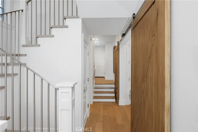 a view of a furniture in a room