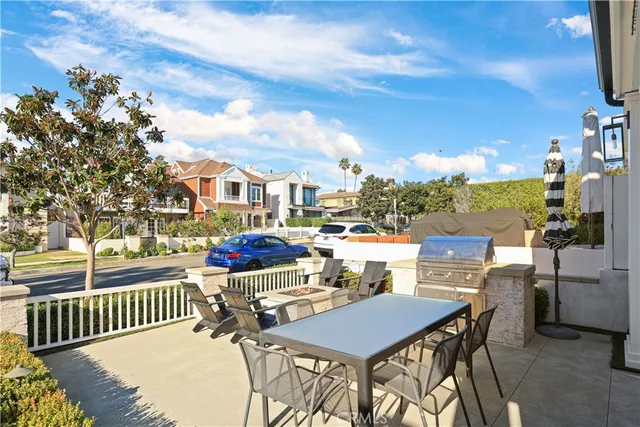 a view of a terrace with furniture and outdoor space
